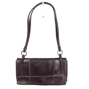 NINE WEST Baguette Purse Bag Faux Leather Brown